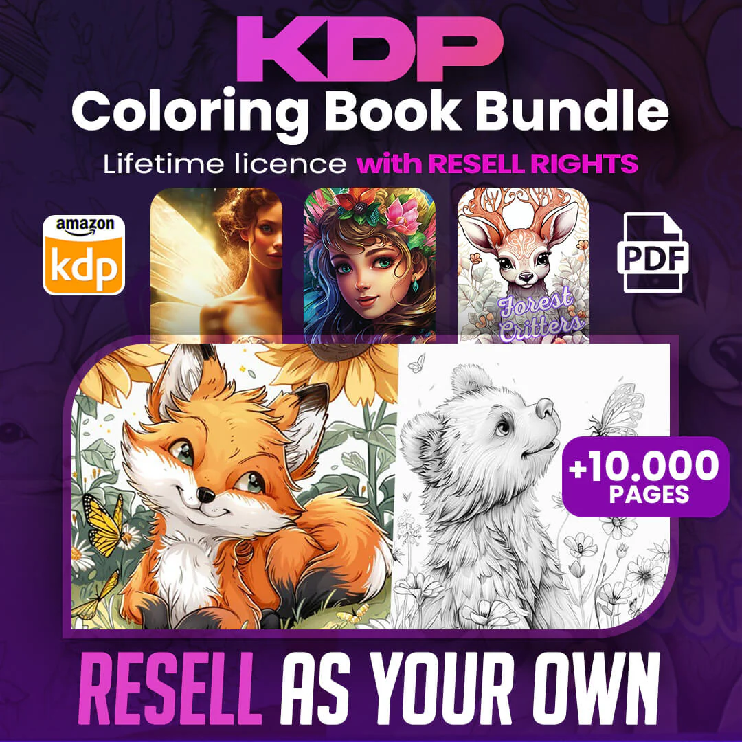 10,000+ Pages PLR Coloring Books | With Resell Rights - Image 4