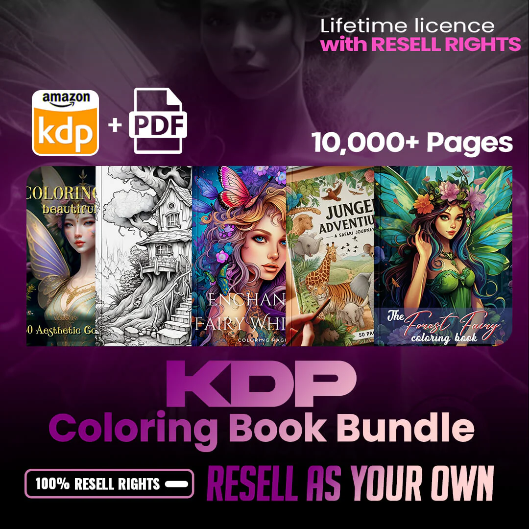 10,000+ Pages PLR Coloring Books | With Resell Rights - Image 5